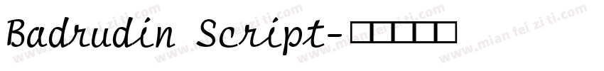 Badrudin Script字体转换